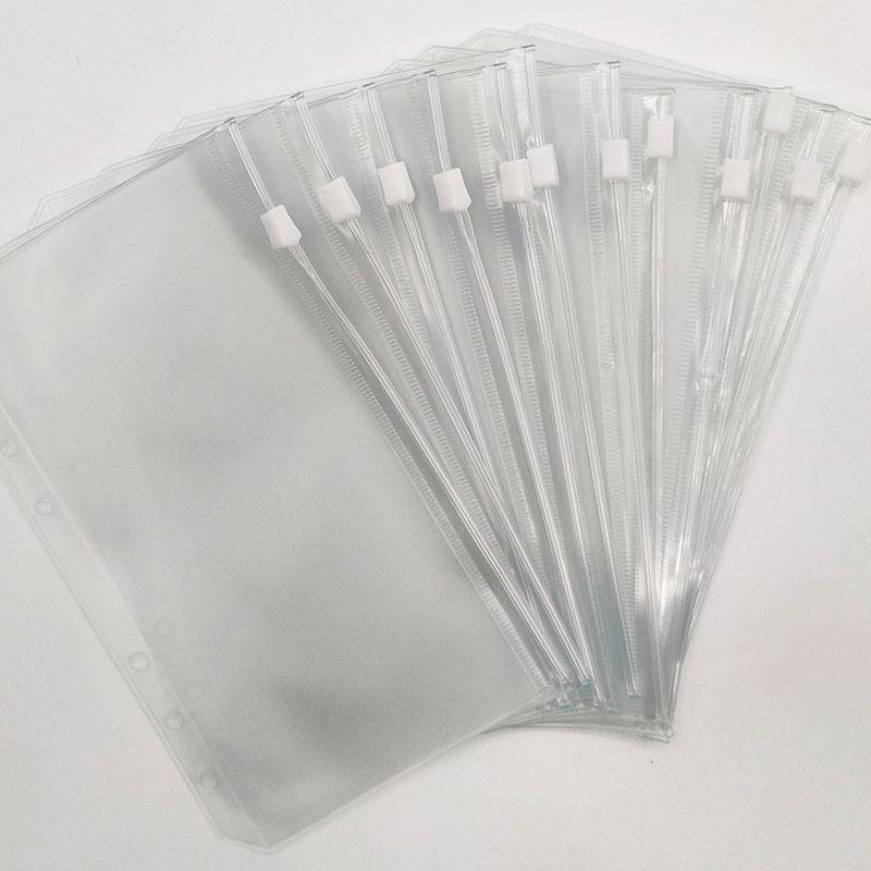 A5A6 Budget Planner with Loose-leaf Inner Pages, Zipper Pouch, Divider, 7-inch 6-hole Refills, and English Labels.