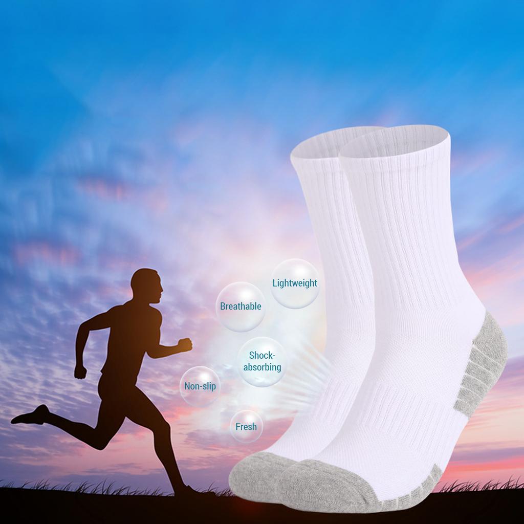 Breathable Comfortable Thicken Crew Socks Outdoor Hiking Trekking Walking Wicking Athletic Socks