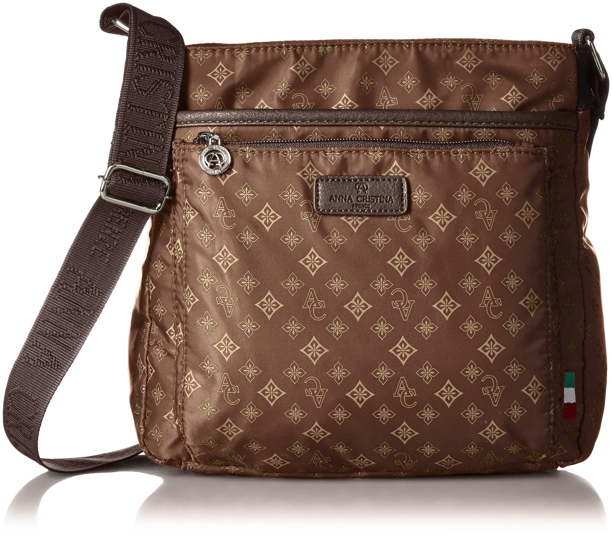 

Сумка через плечо с монограммой ANNA CRISTINA с функцией ручной клади, 1609-4A39, Коричневая