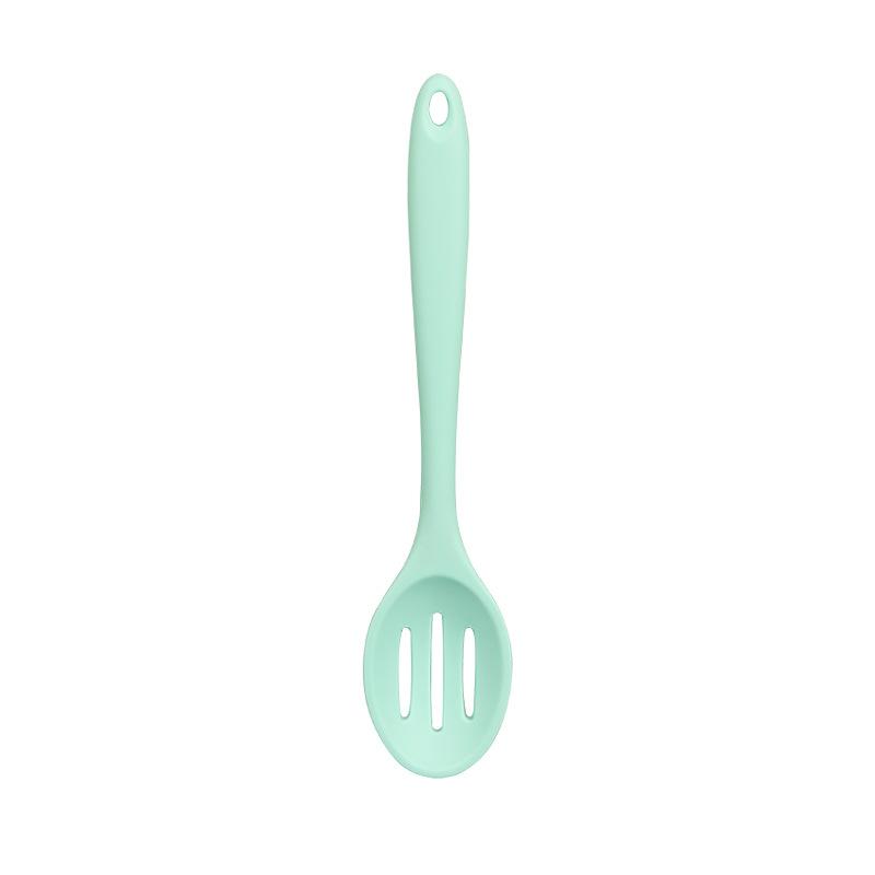 Silicone Spoon Rice Spoon Salad Mixing Spoon Small Colander Kitchen Cooking Spoon Tool Silicone Spoon Kitchen Spoon 07
