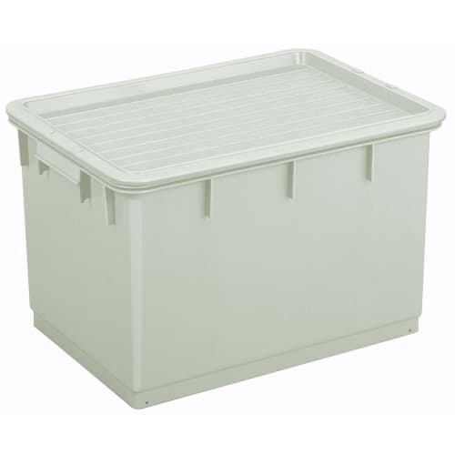 TONBO Shinki Gosei Square Pickle Container with Lid, Model 54, Gray, 40cm W x 56.5cm D x 34cm H, Made in Japan