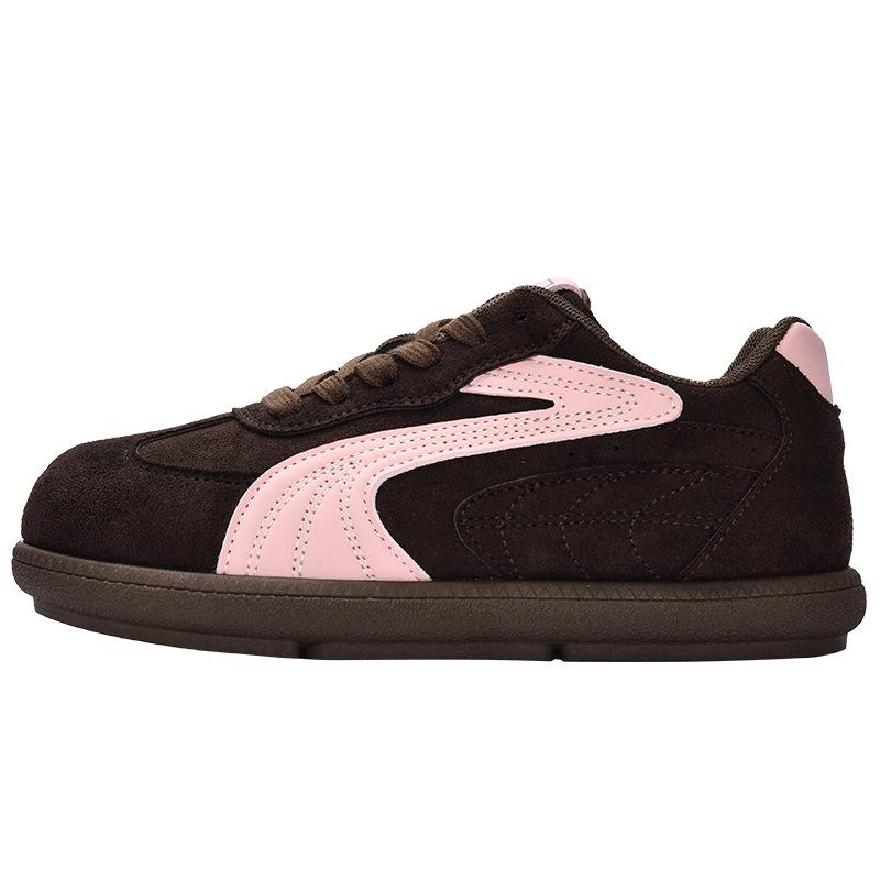Woman's Casual Sneakers Retro Round Toe Comfort Soft Sole Chunky Flat Shoes Fashion Versatile Lightweight Non Slip Sport Shoes