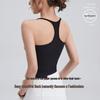 White Cropped Strappy Top with Built-in Bra Pads - No Bra Needed, Versatile Women's Vest