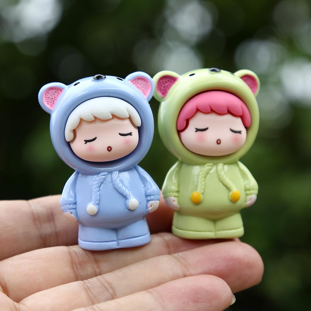Creative Cartoon Girl Sweater Doll With Resin Material For Kids And Bedroom Decor