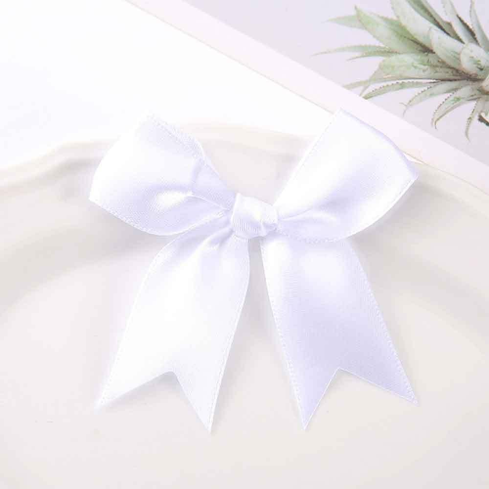 1PACK/50pcs, Pink and White Ribbon Bow 3.3 Inch Holiday Decoration, Party Supplies