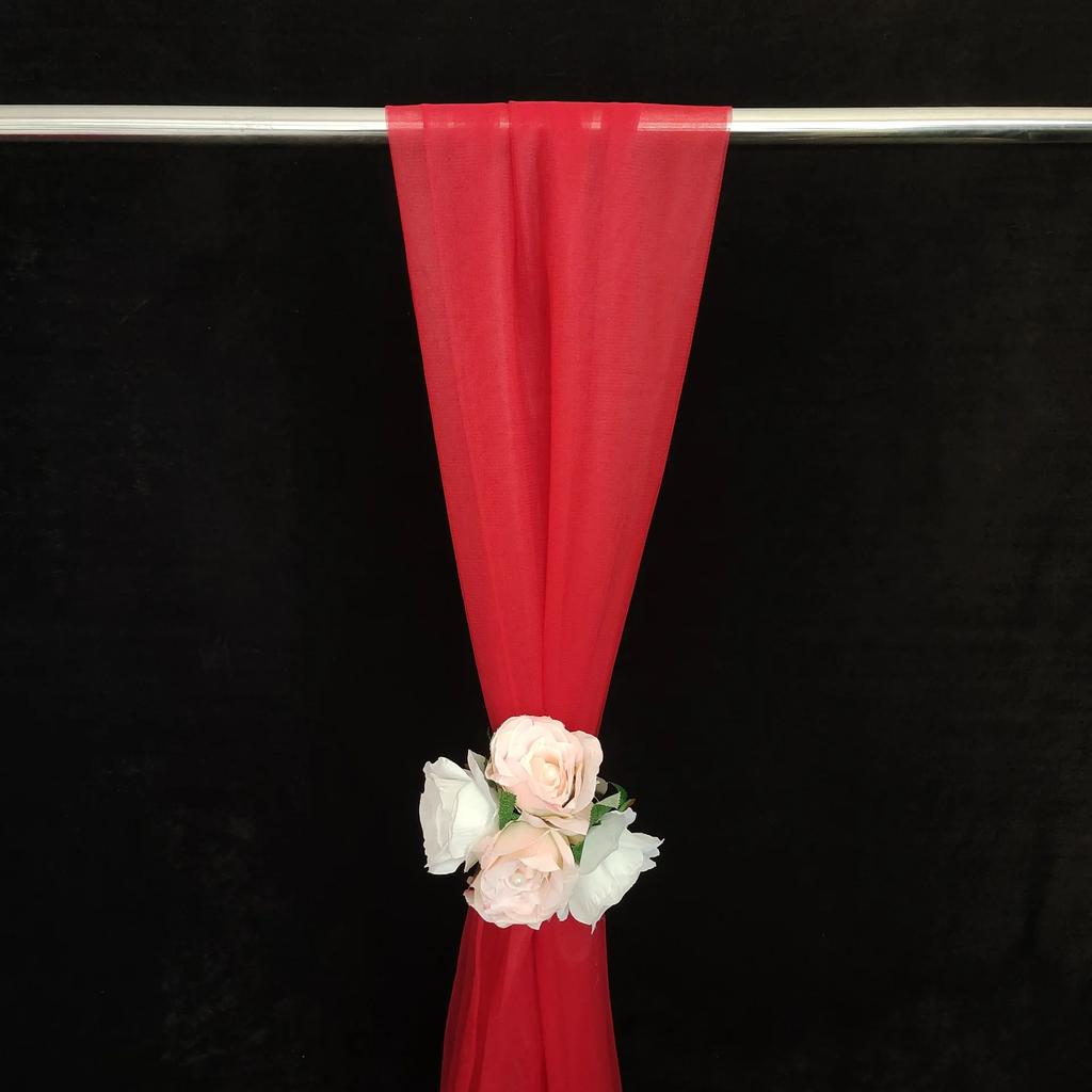 Set of 2 Wedding Arch Mesh Draping Fabric Sheer for Easter Bridal Shower Backdrop Outdoor Party Arches Church Ceremony Decoratio