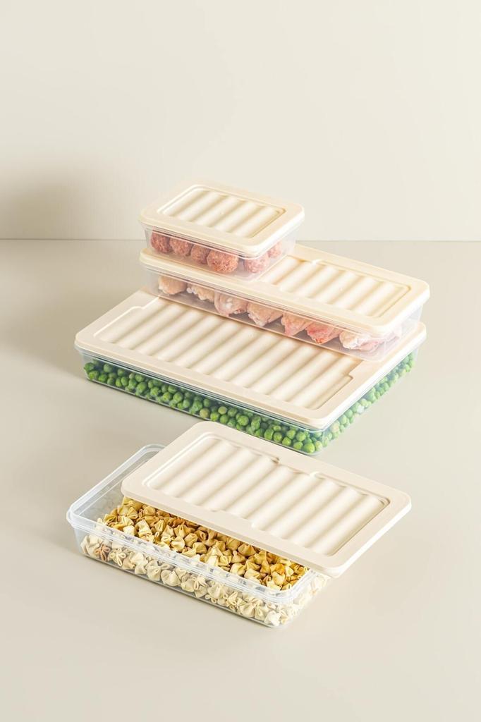 Set of 24 Freshbox Microwave and Freezer Suitable Storage Container Cream Color