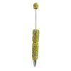 Comfortable Grip Gel Pen Diamond Beadable Pens, Bling Rhinestone Beaded DIY Bead Pen, Crystal Shaft Decorative Craft Black Ink Ballpoint Pens