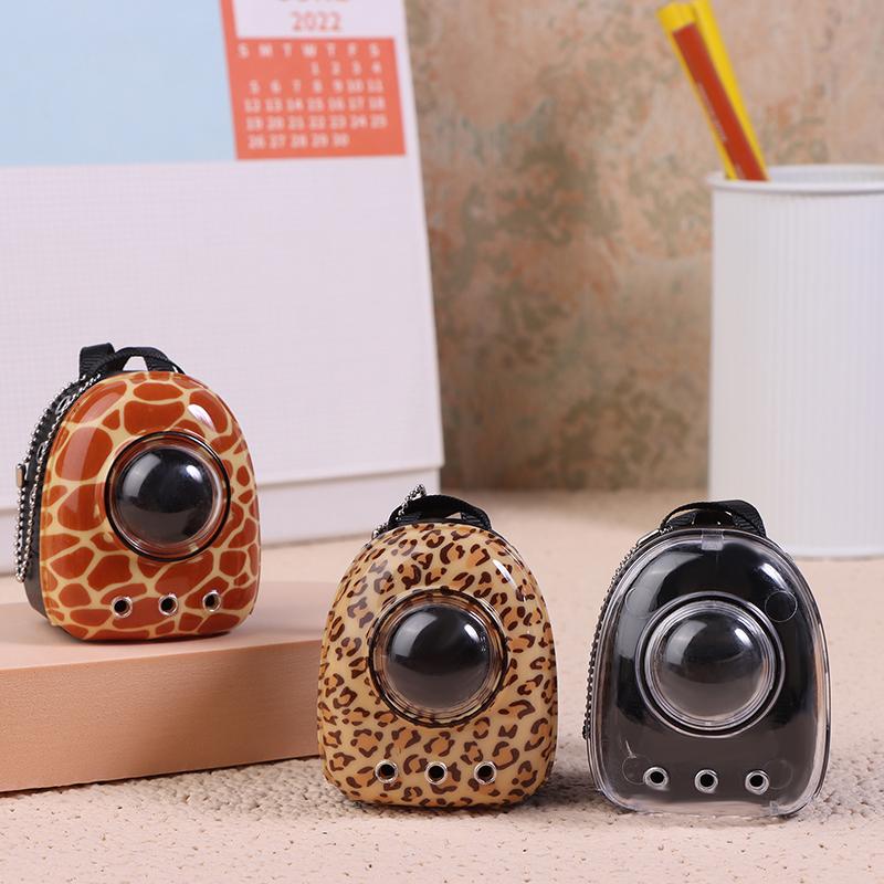 Puppenhaus Dekorationszubehör Mini Katzenmodell Haustier Weltraumtasche Puppenhauszubehör