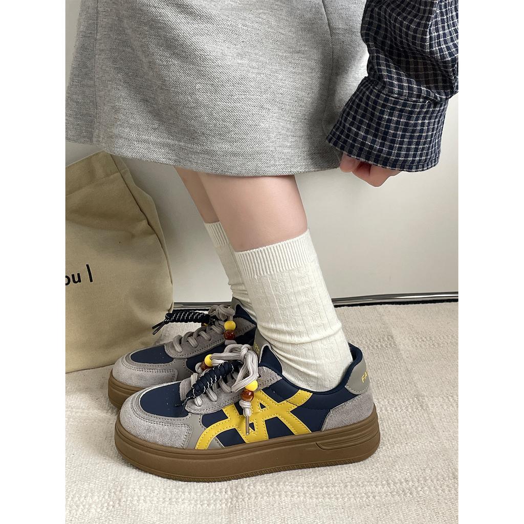 Dexun shoes girls 2025 new autumn casual platform heightening Forrest Gump shoes student niche retro board shoes trend
