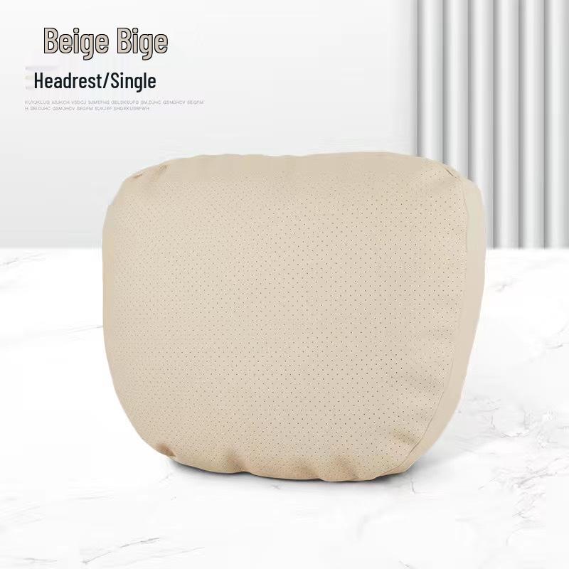 Breathable Suede Car Headrest and Lumbar Support Pillows for All Seasons