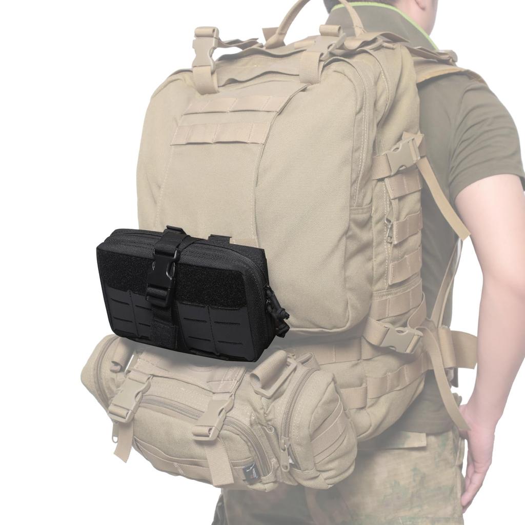 Azarxis MOLLE Pouch Tactical Pouch Airsoft Large Capacity Molle EDC Pouch Utility Pouch Military Horizontal Tool Pouch Large Size MOLLE System