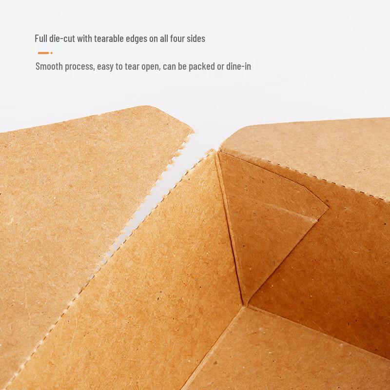 Commercial 1400ml Kraft Paper Takeaway Food Containers