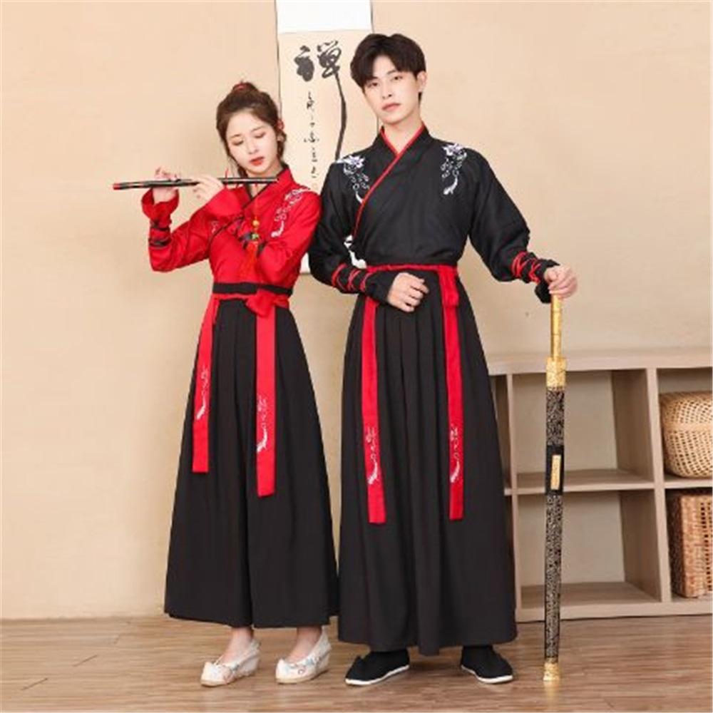 Herreklær Hanfu kampsportstil Ridderlig kjekk herredrakt