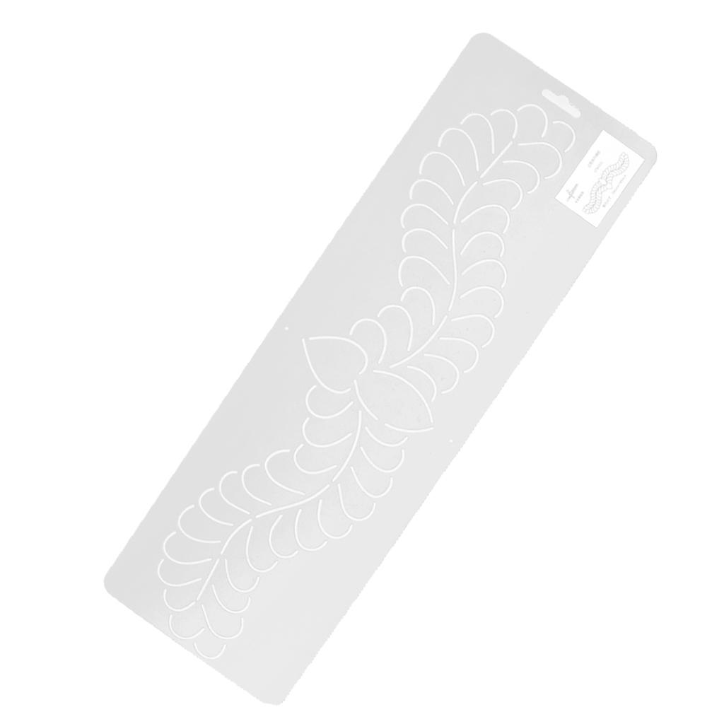 1 X Plastic Quilting Stencil Leaf Background DIY