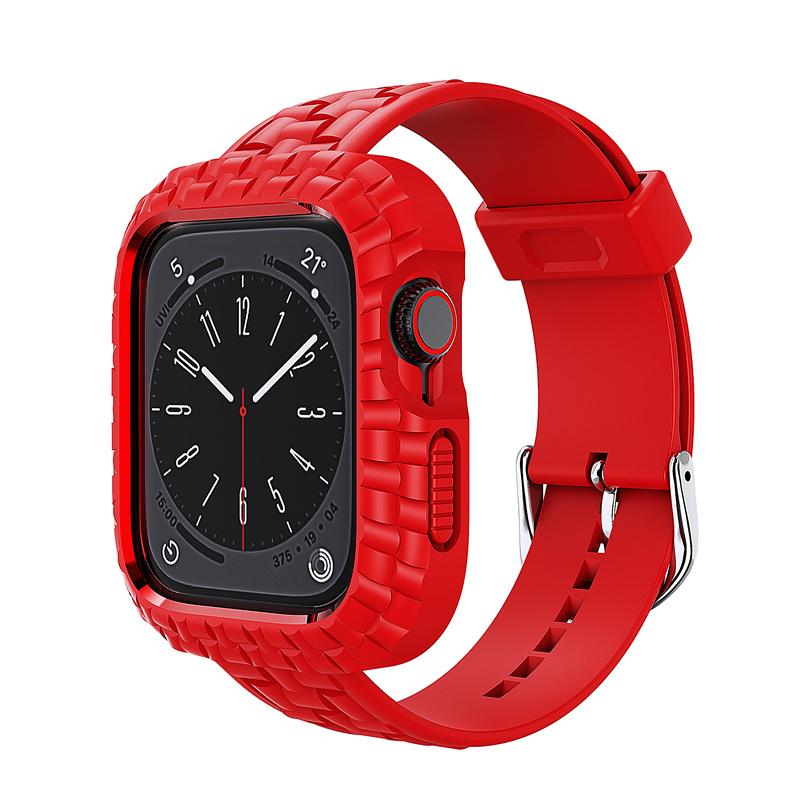 Silicone Watch Strap+Case for Apple Watch Ultra Band 49mm 45mm 41mm 44mm 40mm Sport Bracelet Cover Bumper iWatch 9 8 Se 7 6 5 4