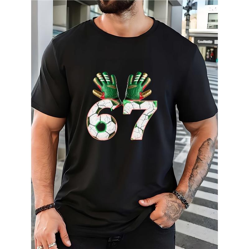 

European sizes Soccer Goalkeeper Gloves Graphic Tee for Men S Sports Festivals - Ideal Gift for Teams, Families, Corporates And Group Activities 4XL чорний