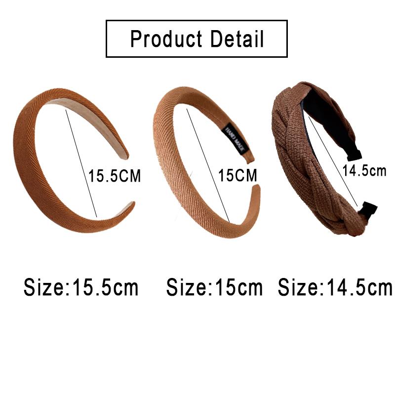 Νέες κορεάτικες γυναικείες φαρδιές κορδέλες κεφαλής Vintage Απλή στάμπα για τα μαλλιά με κρίκο με γραβάτα Scrunchies Αξεσουάρ κεφαλής για γυναίκες για κορίτσια