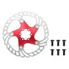 BULLSPANN 1 Set Bicycle Disc Brake 180mm Bicycle Brake Disc 6 Bicycle Floating Disc Brake Rotor for Mountain Road Red Rotor, Rotor, Bolts, E-Bike,