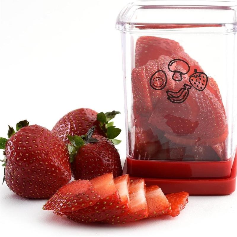 Cup Fruit Slicers Stainless Steel Strawberries Banana Cutter Kitchen Slicers Quickly Making Fruit Vegetable Cutter