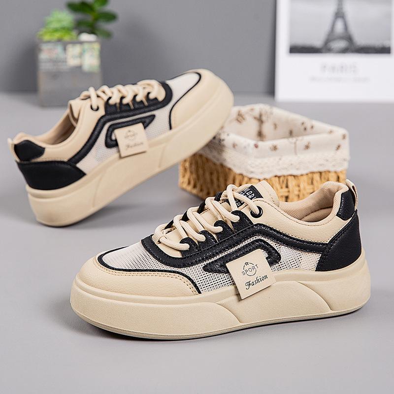 

Маленькие белые туфли на тонкой подошве для женщин, лето 2025, новые сетчатые дышащие спортивные туфли с мягкой подошвой, студенческие повседневные туфли для сноубординга Tide 35 хаки