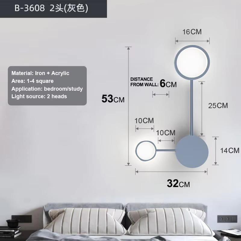 Nordic Modern Wall Lamp Led Minimalist Wall Light  Living Room Bedroom Staircase Light Home Decoration Bedside Wall Sconce Lamps