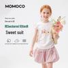 MOMOCO Girls' Summer Short-Sleeved Two-Piece Set