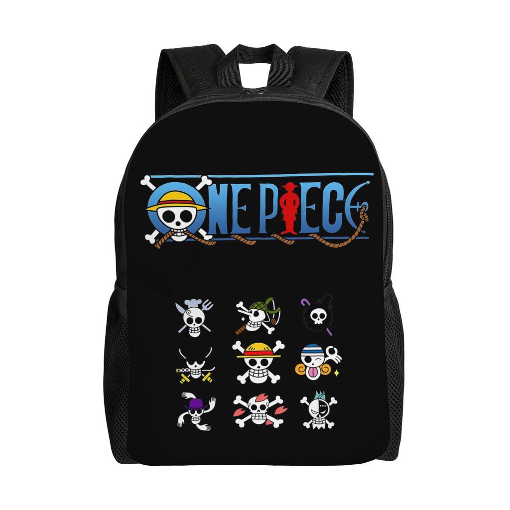 Best All Characters Anime Backpack for Men Women Student Work Daypack Pirate Flag One Piece College Shoulder Bag Lightweight