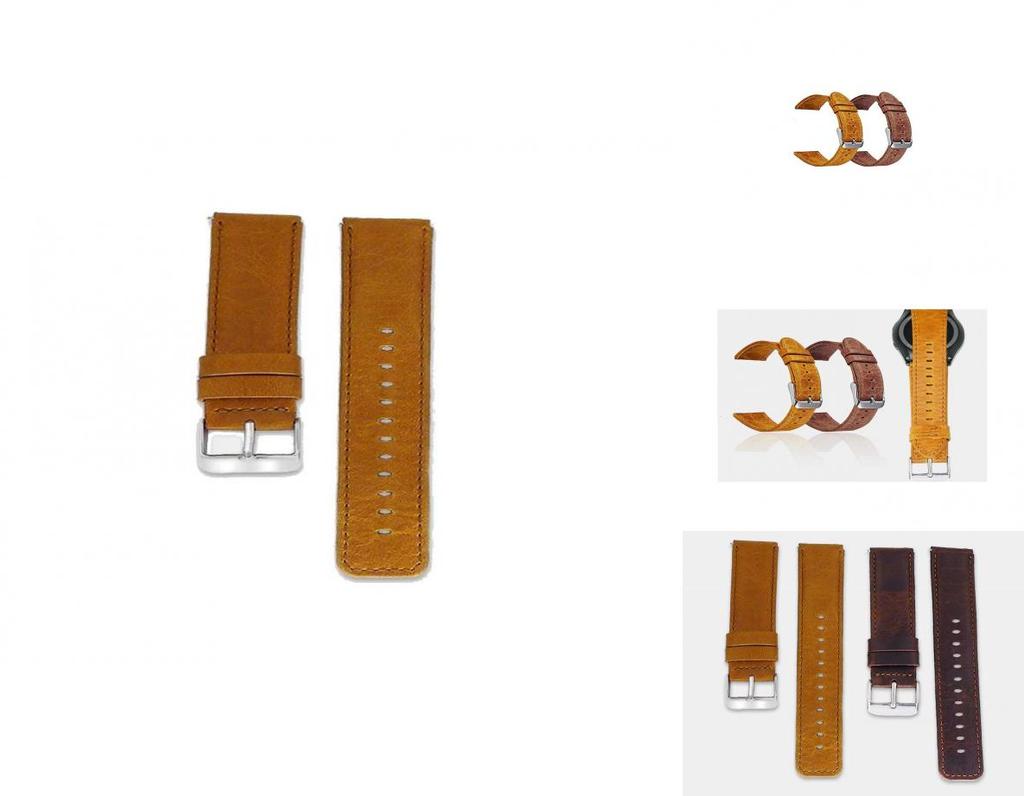 For Samsung Smartwatch Leather Strap With Pin Buckle For Daily Use