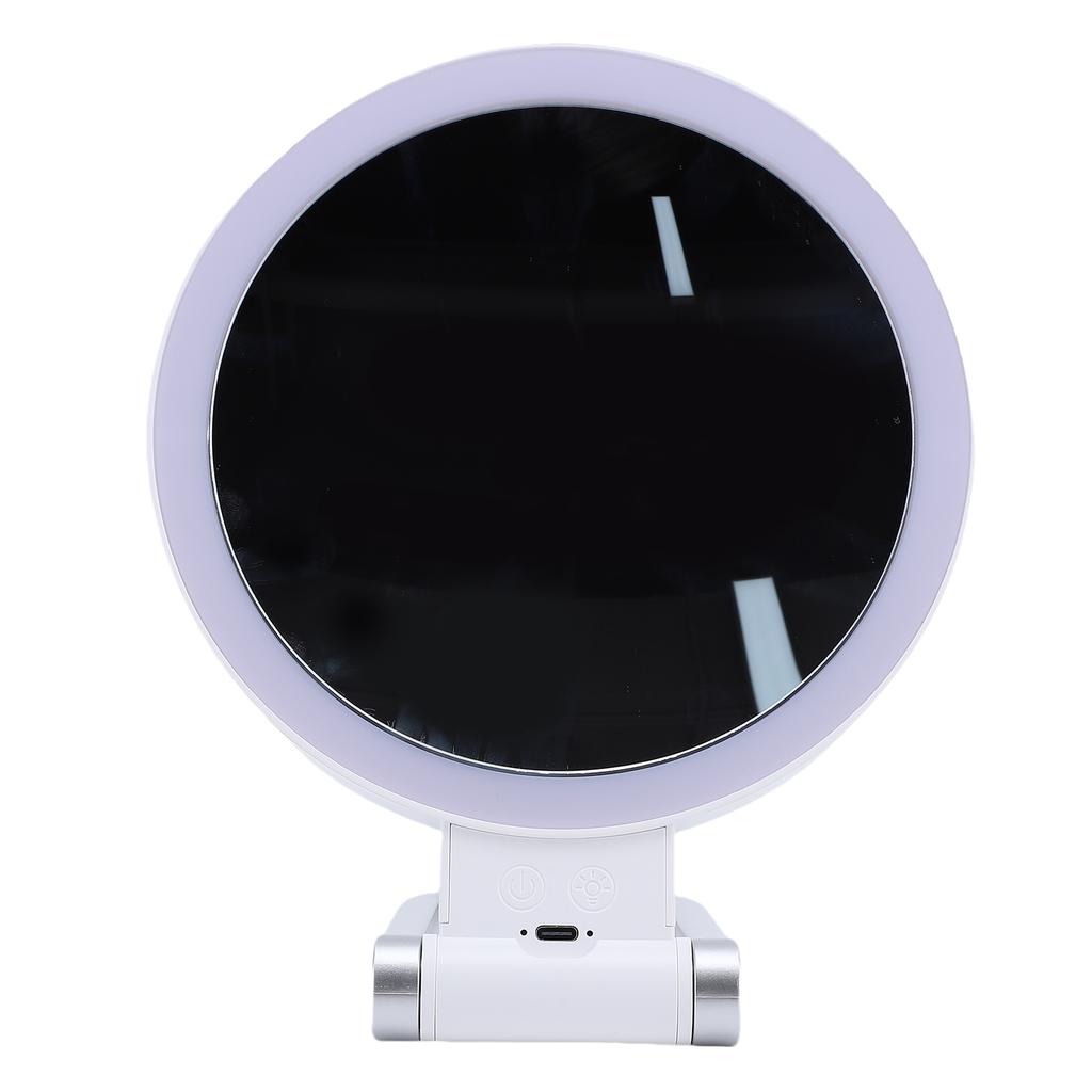 LED Magnifying Travel Mirror Double Side Handheld Mirror with 1X 10X Magnification with 3 Color Lights Modes