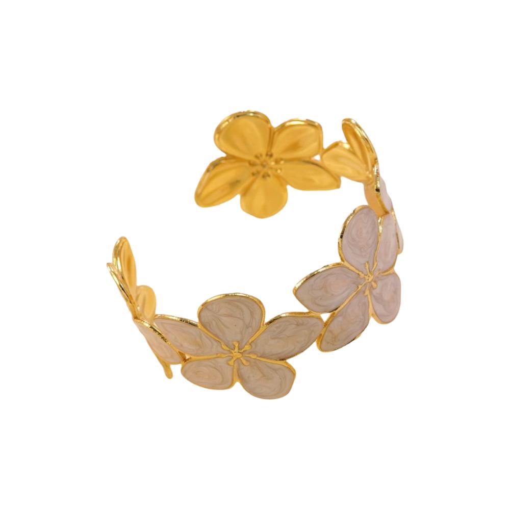 Opening Design Cuff Bangle Bracelet Non-Fading Flower Opening Ladies Bangle  Valentine s Day Gifts
