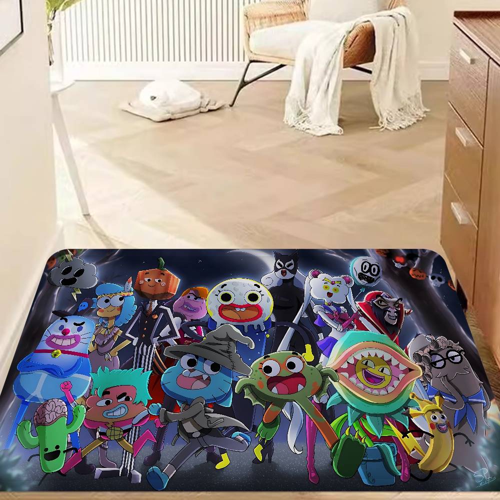 Game The A-Amazing World Of G-Gumball Bathroom Mat Non-Slip Laundry Room Mat Laundry Decor Balcony Child Living Room Toilet Rug