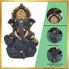 Dunkelgraue Ganesha-Idol Ganesh für Auto-Armaturenbrett Statue Ganpati Vinayaka Vinayagar Figur Diwali-Geschenke Heimdeko Glück, Erfolg