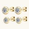 Douyin Bestseller: Versatile Moissanite Stud Earrings - Bubble Couple Style, S925 Sterling Silver, Fashionable & Elegant Jewelry