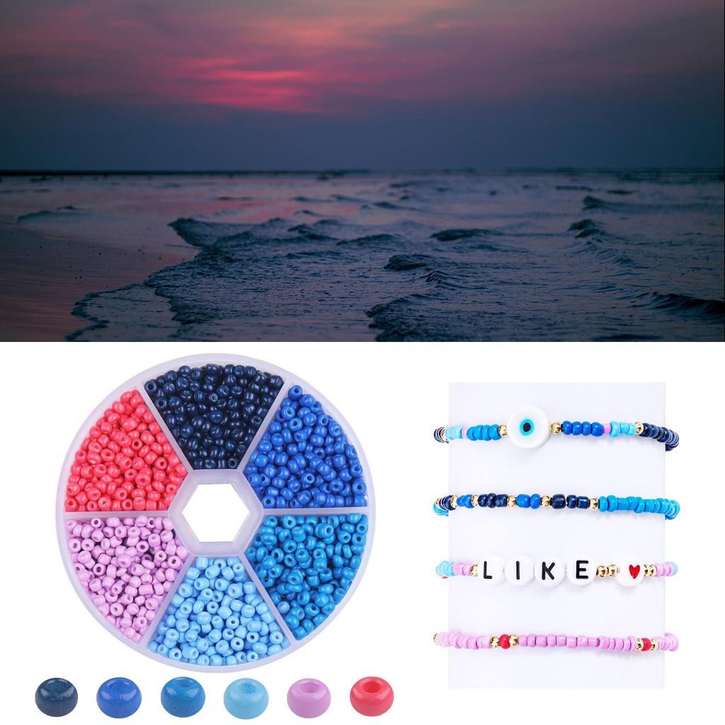 1 set/pungă 3mm vopsea de copt, culoare solidă, mărgele de mei, bricolaj, brățară, colier, cercei, accesorii pentru bijuterii