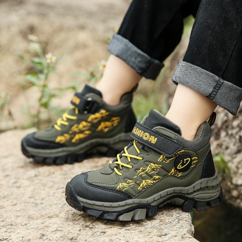 Boys' Winter Cotton Boots with Velvet Lining - Warm, Steel Claw Sole for Outdoor Snow Activities