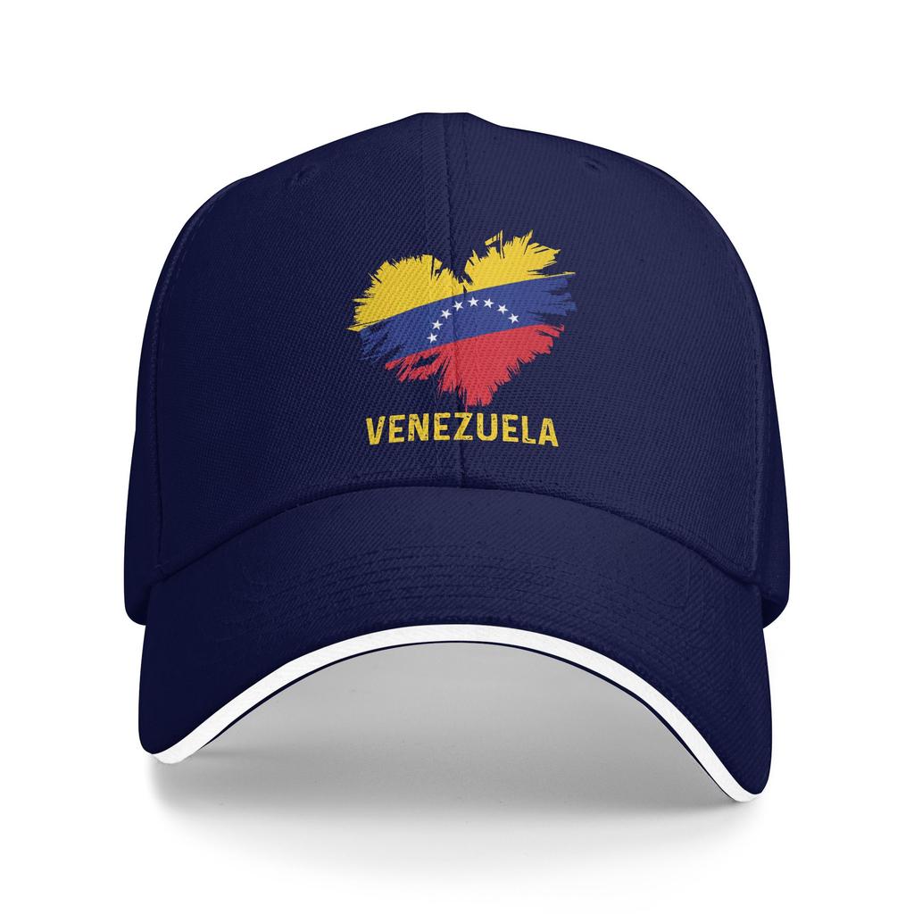 WoUnisex Unisex Venezuela Flag Heart Venezuelan Outdoor Hat  Sun Cap Casual Baseball Cap Golf Sunshade