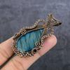 Labradorite Handmade Copper Wire Wrap Jewelry Pendant 2.76" Q8l10