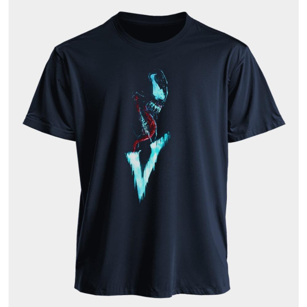 Men's and Women's T-shirts Venom Summer American Spring and Autumn Casual Sports Harajuku Fashion Printed Short Sleeves