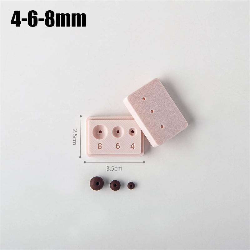 Polymer Clay Bead Maker Tool Round Ball Shaping Mold with Hole Punch for DIY Jewelry Earrings Necklaces Crafting Accessories