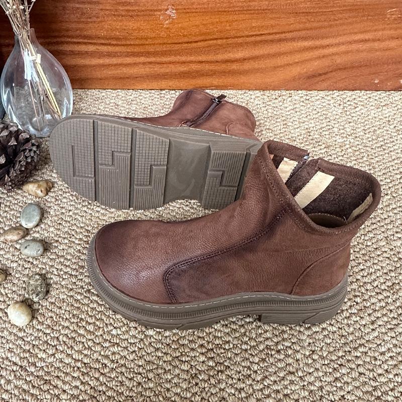 Women's Shoes, Single Shoes, Handmade Leather Women's Boots, Short New Style Shoes