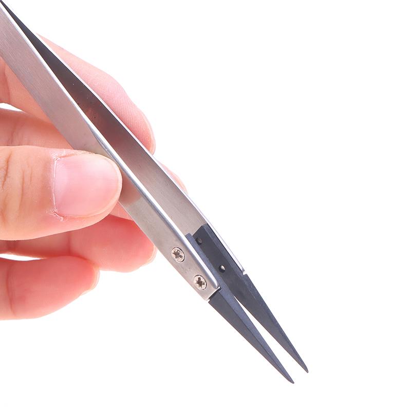 Handle Stainless Tweezers Antistatic For Watch Hands Installation Work