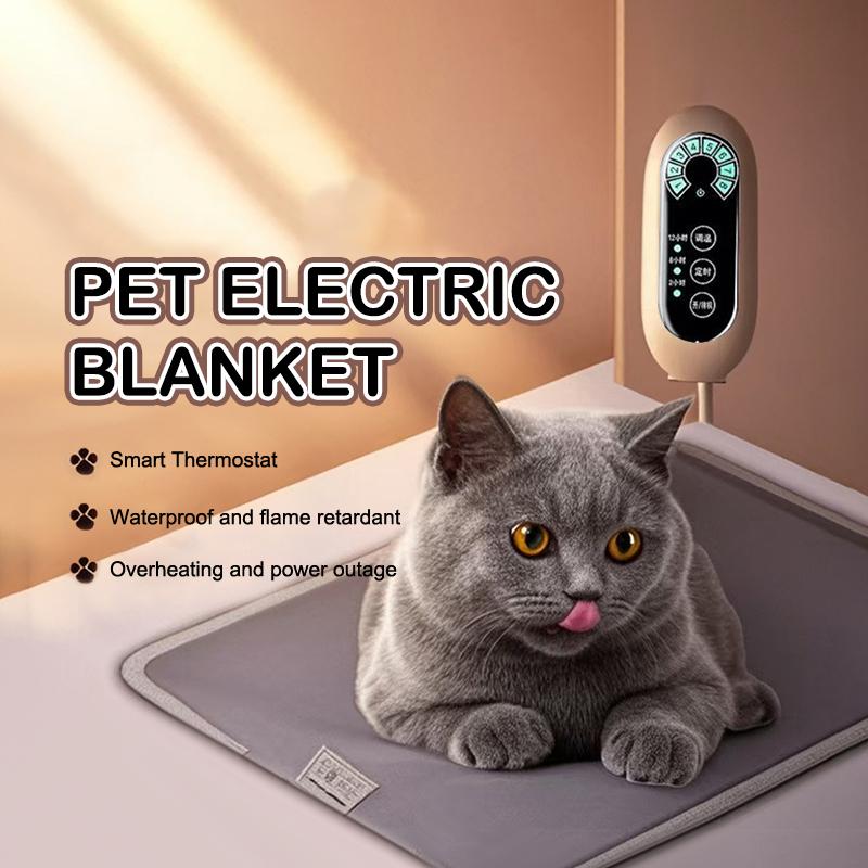 Cat/Dog Heating Pad, 3 Timer Smart Sensor Electric Pet Heating Pad With Chew Resistant Cord, Indoor Warm Heated Bed For Dogs Cat