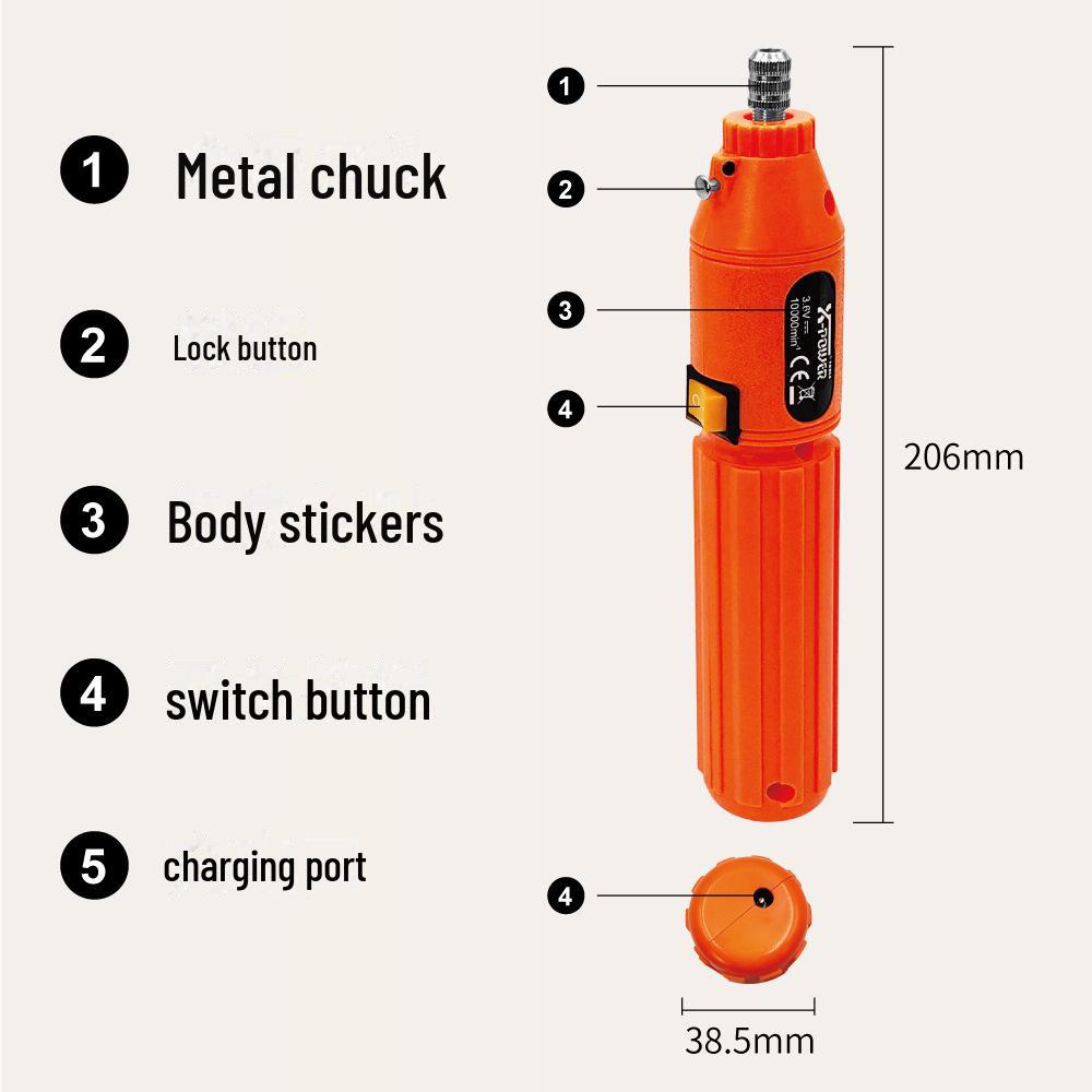 XPOWER Handgeführter Elektrischer Jade-Gravur-Schleifer für DIY-Basteln
