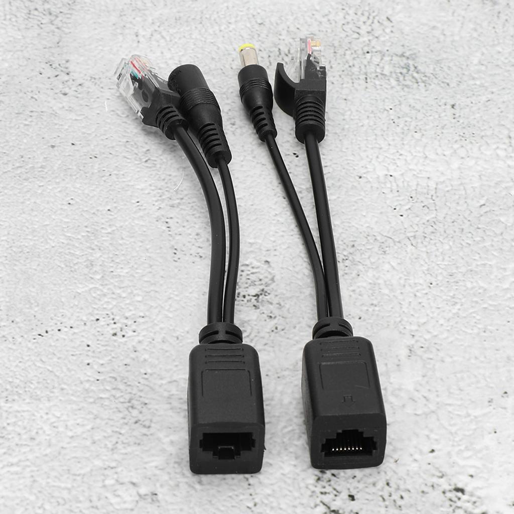 5 Pairs Power Over Ethernet POE Splitter Adapter Injector DC12V for IP CameraBlack