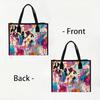 Watercolor Cow Print Tote Bag Casual Large Capacity Handbag for Daily Use