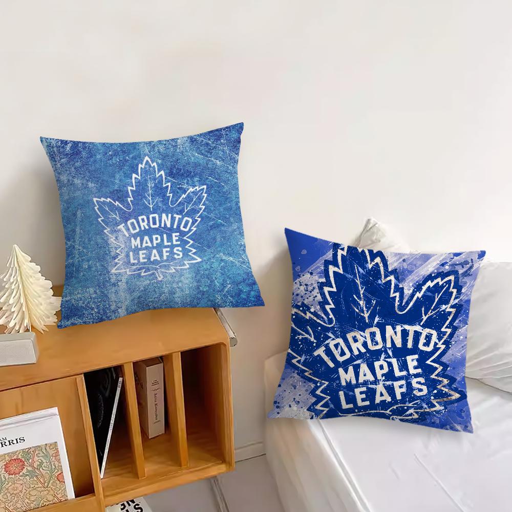 T-Toronto Ice Maple H-Hockey Leafs Pillow Case Sofa Bedside Table Bedroom Backrest Living Office Cushion Printed Square Multiple