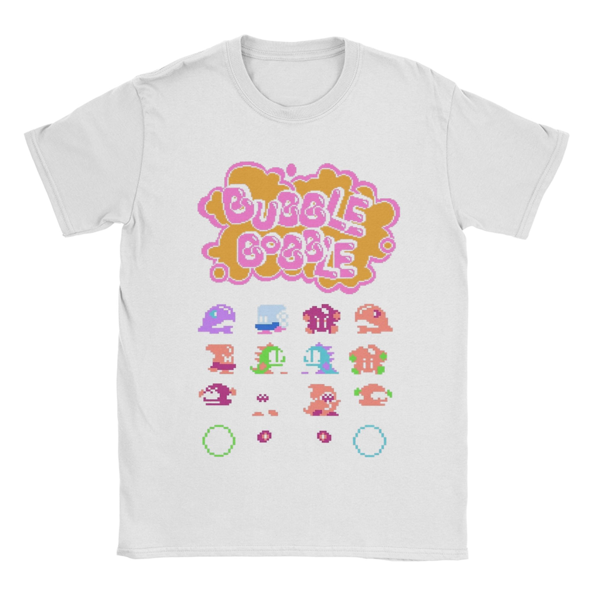 

Bubble Bobble Футболка Літо Трендові Футболки Пара Бавовна Круглий Виріз 4XL 5XL 6XL Футболки З Коротким Рукавом Вінтажна Футболка 2XL