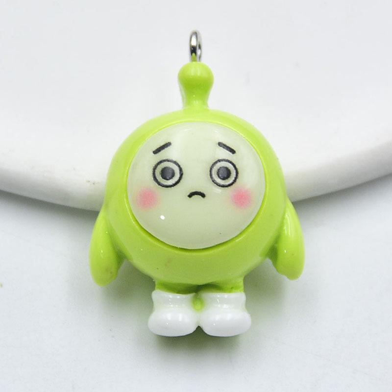 Colorful Resin Cartoon Egg Baby Keychain Pendant - Cute Handmade Jewelry Accessory