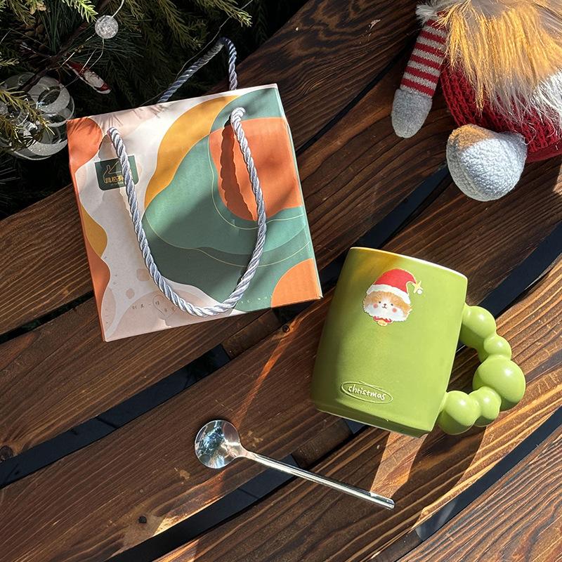 Christmas Cute Pet Mug Souvenir Gift High Looking Ceramic Cup Gift Box Water Cup Festival Event Gift